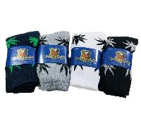 3pr Men's Crew Socks 9-11 [Marijuana Leaves]